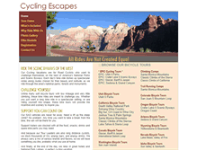 Tablet Screenshot of cyclingescapes.com